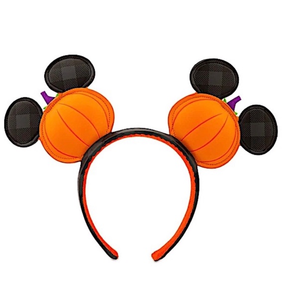 DISNEY PUMPKIN MICKEY JACK O LANTERN HALLOWEEN MOUSE EARS - Picture 2 of 4
